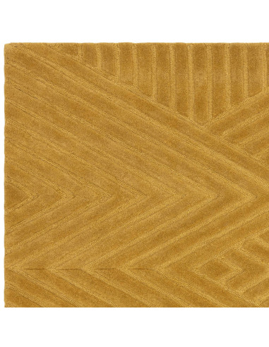 Hague Ochre: tappeto geometrico in lana naturale, perfetto per ambienti moderni. Eleganza minimal e qualità artigianale in ogni