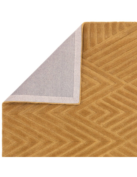 Hague Ochre: tappeto geometrico in lana naturale, perfetto per ambienti moderni. Eleganza minimal e qualità artigianale in ogni