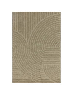 Tappeto Hague Sage in lana naturale, design geometrico minimal e tinta unita, perfetto per ambienti moderni e raffinati. Elegan