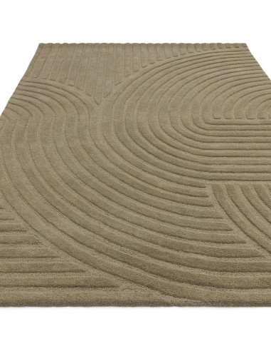 Elevate your space with the Hague Sage rug, a hand-tufted neutral rug featuring a calming geometric design perfect for minimali