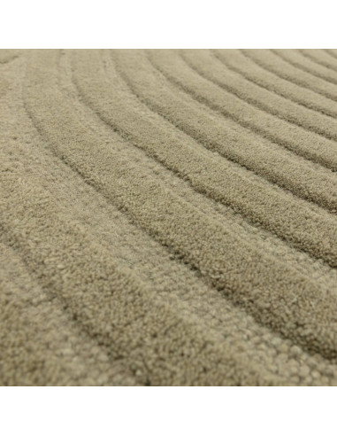 Elevate your space with the Hague Sage rug, a hand-tufted neutral rug featuring a calming geometric design perfect for minimali