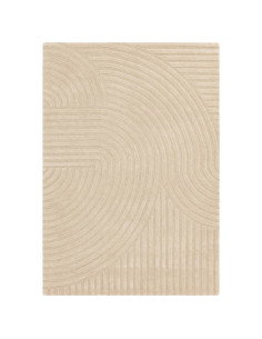 Tappeto Hague Sand in lana naturale: design geometrico e tinta unita per un tocco minimal ed elegante in ogni ambiente.
