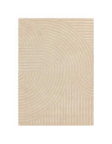 Tappeto Hague Sand in lana naturale: design geometrico e tinta unita per un tocco minimal ed elegante in ogni ambiente.
