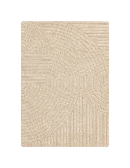 Elevate your space with the Hague Sand rug, a minimalist rug featuring a timeless geometric design in soft, neutral tones for l