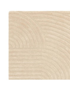 Tappeto Hague Sand in lana naturale: design geometrico e tinta unita per un tocco minimal ed elegante in ogni ambiente. 2