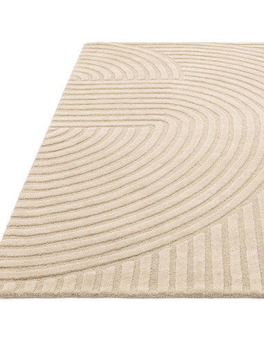 Elevate your space with the Hague Sand rug, a minimalist rug featuring a timeless geometric design in soft, neutral tones for l