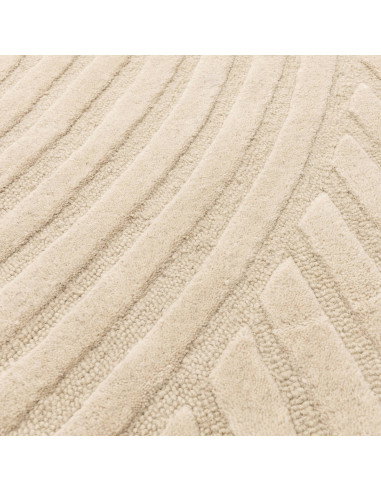 Elevate your space with the Hague Sand rug, a minimalist rug featuring a timeless geometric design in soft, neutral tones for l