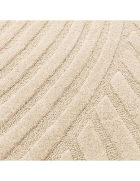 Elevate your space with the Hague Sand rug, a minimalist rug featuring a timeless geometric design in soft, neutral tones for l