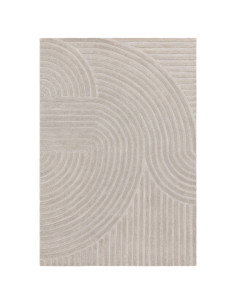 Tappeto Hague Silver in lana naturale: eleganza geometrica e comfort per ambienti minimal con stile tinta unita, versatile e fa