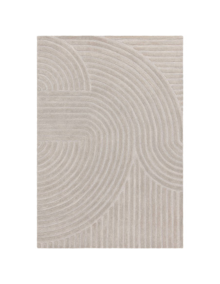 Tappeto Hague Silver in lana naturale: eleganza geometrica e comfort per ambienti minimal con stile tinta unita, versatile e fa