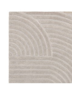 Tappeto Hague Silver in lana naturale: eleganza geometrica e comfort per ambienti minimal con stile tinta unita, versatile e fa 2