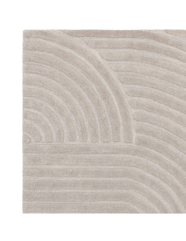 Elevate your space with the Hague Silver rug, a handcrafted minimalist rug featuring a neutral silver tone and elegant geometri