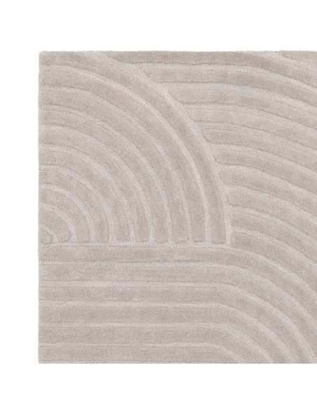 Tappeto Hague Silver in lana naturale: eleganza geometrica e comfort per ambienti minimal con stile tinta unita, versatile e fa