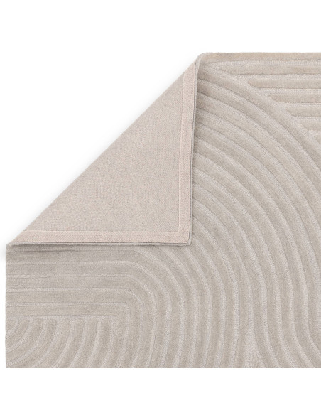 Elevate your space with the Hague Silver rug, a handcrafted minimalist rug featuring a neutral silver tone and elegant geometri