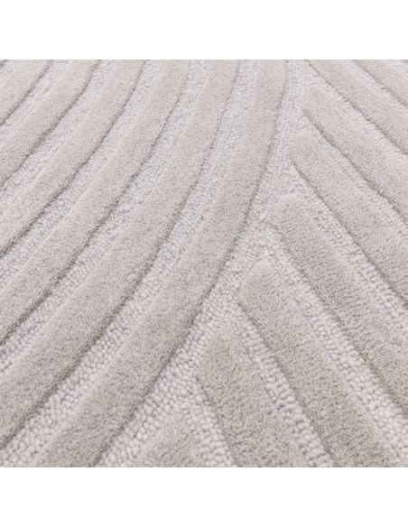 Tappeto Hague Silver in lana naturale: eleganza geometrica e comfort per ambienti minimal con stile tinta unita, versatile e fa