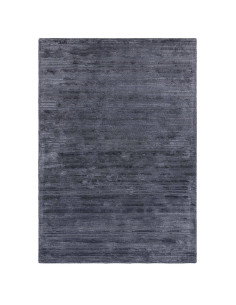 Tappeto Henley Petrol in viscosa e lana, tinta unita elegante e minimal, perfetto per ambienti moderni e raffinati. Comfort e s