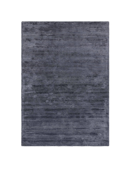 Tappeto Henley Petrol in viscosa e lana, tinta unita elegante e minimal, perfetto per ambienti moderni e raffinati. Comfort e s