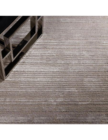Elevate your space with the Henley Silver minimalist rug—neutral tones, soft texture, and handmade quality for timeless modern