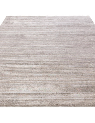 Elevate your space with the Henley Silver minimalist rug—neutral tones, soft texture, and handmade quality for timeless modern