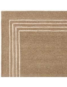 Tappeto Orlo Cocoa in lana naturale, tinta unita, perfetto per ambienti moderni. Eleganza minimal e comfort superiore garantiti 2