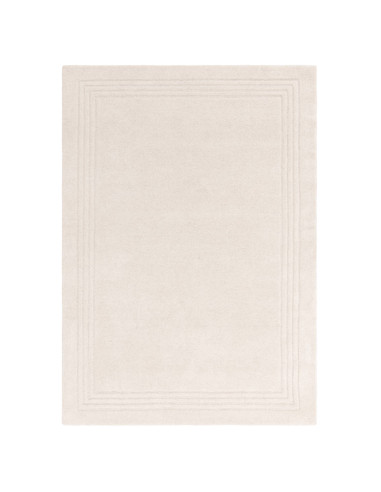 Tappeto Orlo Ivory in lana naturale, tinta unita, perfetto per ambienti minimal. Eleganza, comfort e qualità artigianale made i