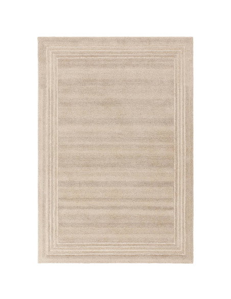Elevate your space with the Orlo Sand rug, a durable, hand-tufted minimalist rug in a versatile neutral tone for timeless style