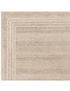 Tappeto Orlo Sand: eleganza minimalista in lana naturale, design sobrio e tinta unita per un ambiente accogliente e raffinato. 2
