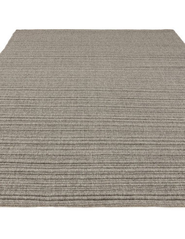 Tappeto tinta unita Ravine Greige in lana naturale, perfetto per ambienti moderni e minimal. Eleganza, comfort e durata nel tem