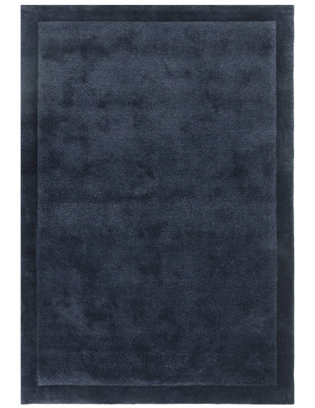 Elevate your space with the Rise Navy minimalist rug, featuring a plush wool-viscose blend and timeless design for lasting comf