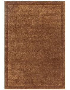 Tappeto tinta unita Rise Rust in lana e viscosa, artigianale e minimal, per un ambiente caldo, elegante e resistente nel tempo.