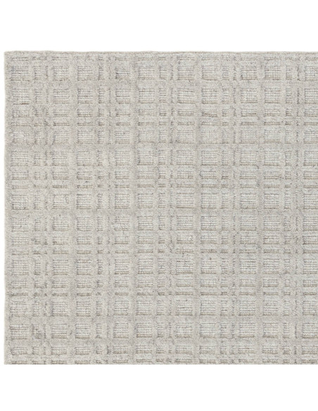 Elevate your space with the Thatch Greige rug, a handcrafted minimalist rug featuring a soft neutral tone and elegant geometric