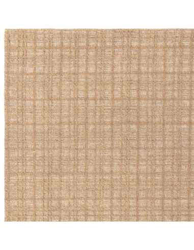 Elevate your space with the Thatch Honey rug, a handcrafted minimalist rug featuring a neutral geometric check pattern for time