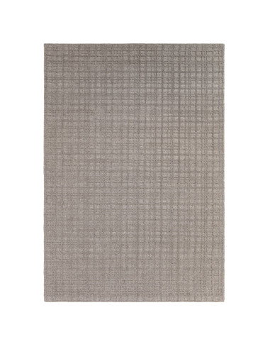 Elevate your space with the Thatch Taupe neutral rug, featuring a subtle geometric check pattern and durable, soft wool blend f