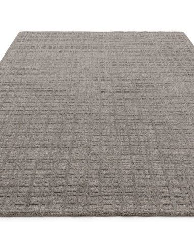 Elevate your space with the Thatch Taupe neutral rug, featuring a subtle geometric check pattern and durable, soft wool blend f