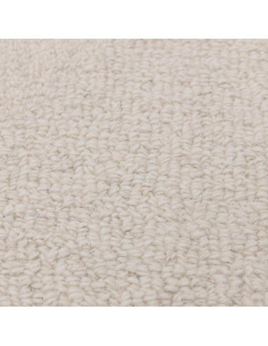 Tappeto Theodore Chevron Ivory in lana naturale, tinta unita avorio, perfetto per ambienti minimal e moderni, elegante e facile
