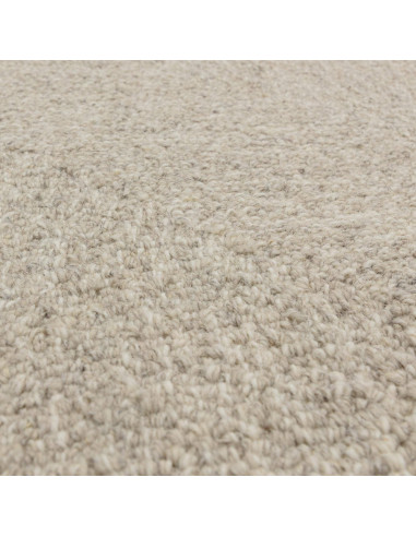 Handcrafted minimalist rug in neutral tones, offering plush comfort and durable natural fibers—perfect for elevating any modern
