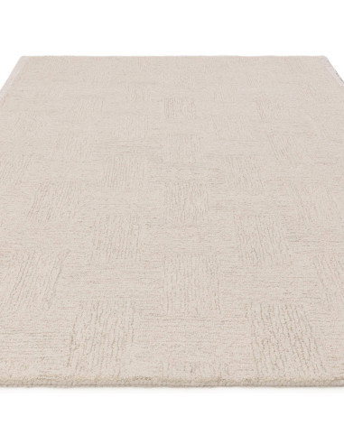Tappeto tinta unita Theodore Hatch White & Sand: eleganza minimalista, morbidezza naturale e design versatile per ambienti mode