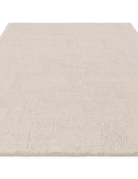 Tappeto tinta unita Theodore Hatch White & Sand: eleganza minimalista, morbidezza naturale e design versatile per ambienti mode