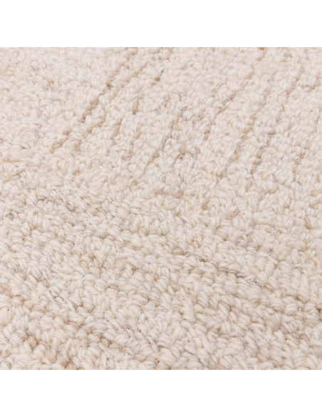 Elevate your space with the Theodore Hatch White & Sand rug, a minimalist rug featuring hand-tufted texture and timeless neutra