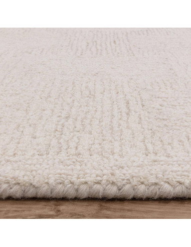 Tappeto tinta unita Theodore Hatch White & Sand: eleganza minimalista, morbidezza naturale e design versatile per ambienti mode