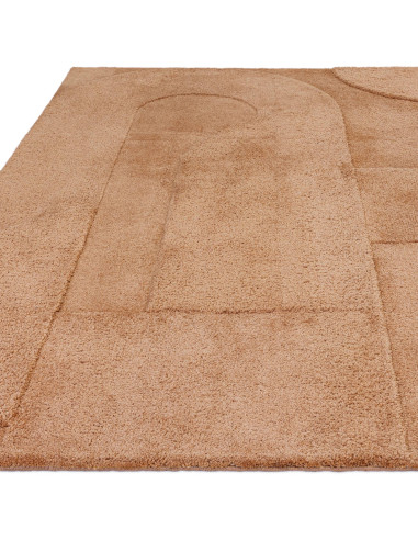 Soft and durable Tova Clay neutral rug with subtle modern design, perfect for adding warmth and minimalist style to any living