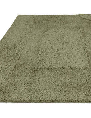 Tappeto Tova Green: eleganza minimal e tinta unita in verde salvia, morbido, resistente e perfetto per ogni ambiente moderno.