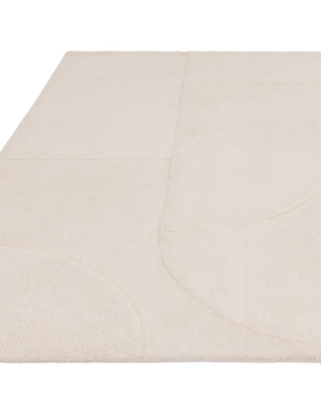 Tappeto Tova Ivory: eleganza minimalista in tinta unita, resistente e facile da pulire, perfetto per ambienti moderni e raffina