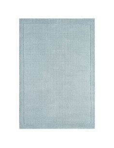 Tappeto minimal in lana naturale tinta unita, York Duck Egg unisce eleganza e comfort per ambienti moderni e raffinati.
