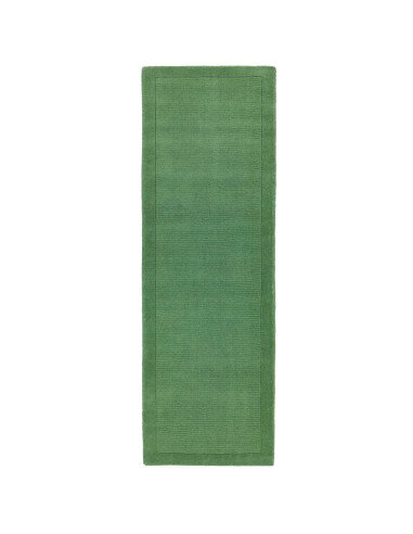 Elevate your space with the York Forest Green minimalist rug, featuring natural wool, elegant geometric design, and lasting com