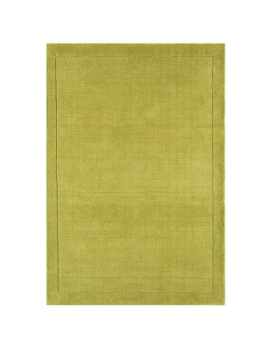 Elevate your space with the York Green rug—an elegant minimalist rug in natural wool featuring a subtle geometric design and pl