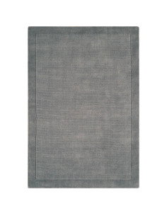 Tappeto York Grey in lana naturale: eleganza minimalista e comfort per ogni ambiente con stile tinta unita, perfetto per arreda