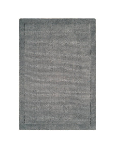 Tappeto York Grey in lana naturale: eleganza minimalista e comfort per ogni ambiente con stile tinta unita, perfetto per arreda