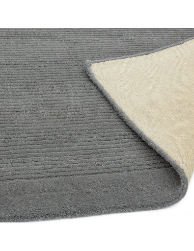 Tappeto York Grey in lana naturale: eleganza minimalista e comfort per ogni ambiente con stile tinta unita, perfetto per arreda