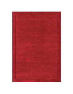 Tappeto tinta unita York Poppy in lana naturale, design geometrico e stile minimal: eleganza e comfort per ogni ambiente modern